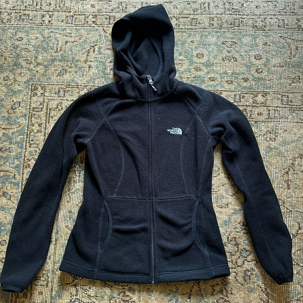 North Face Black Fleece Zip Up Jacket